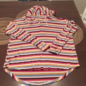 Large SO Hooded Striped Longsleve